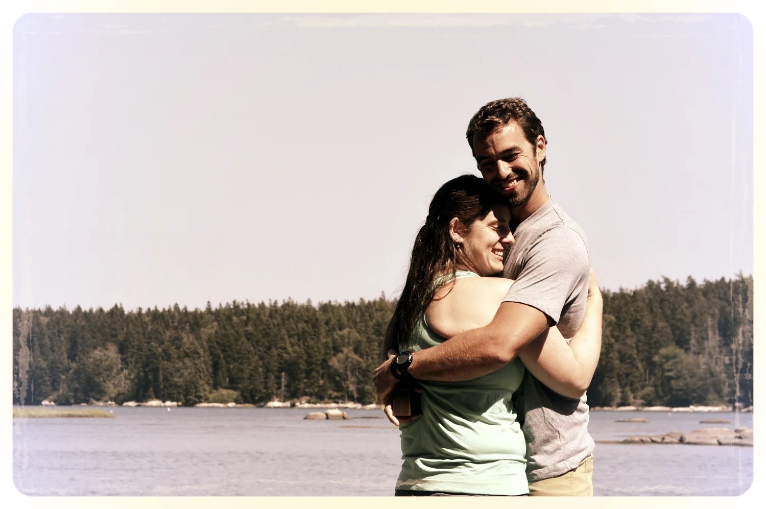 The hug...
