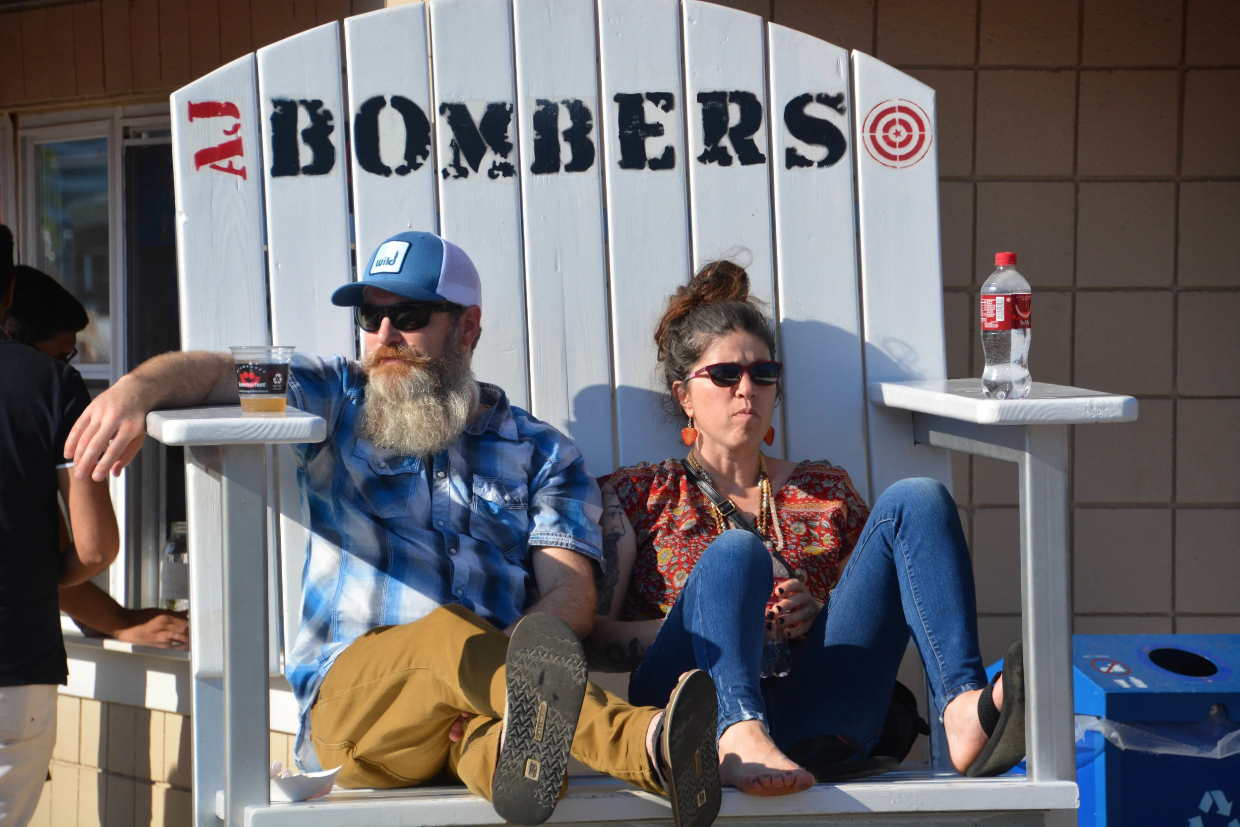 // Milwaukee World Festival // Summerfest 2019 // // AJ Bombers' Take it easy (and a selfie) in the Big Chair. //