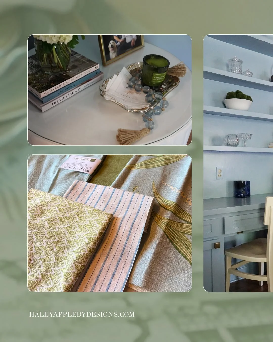 Welcome to Haley Appleby Designs! I am so thrilled to  create refined, functional interiors that feel effortlessly beautiful at every stage of life. My mission is to design thoughtful spaces that elevate everyday living, honor your personal style, an