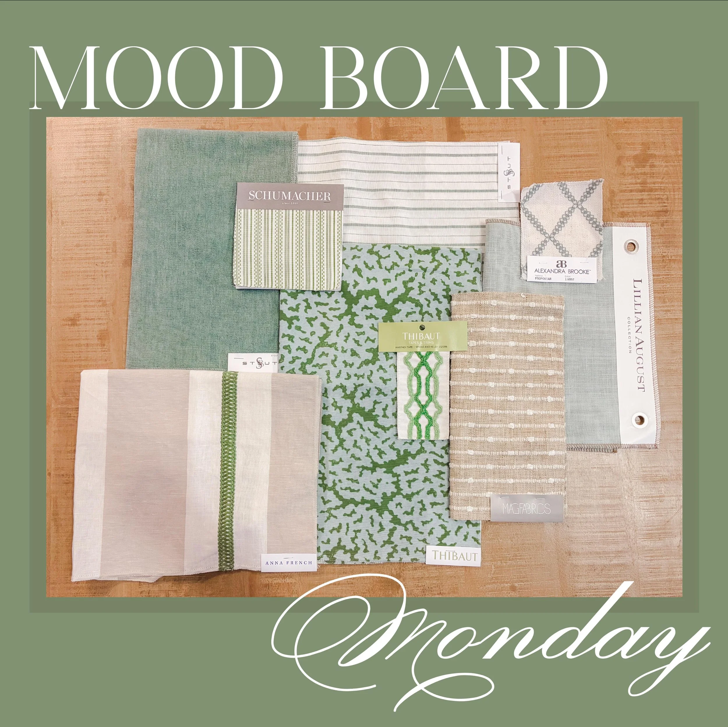 Introducing Mood Board Monday, a weekly series where I share curated fabrics and finishes and explore how they can be styled to create a cohesive room. Join me for some design inspiration, lots of color, and fun styling ideas.

Today&rsquo;s Mood Boa