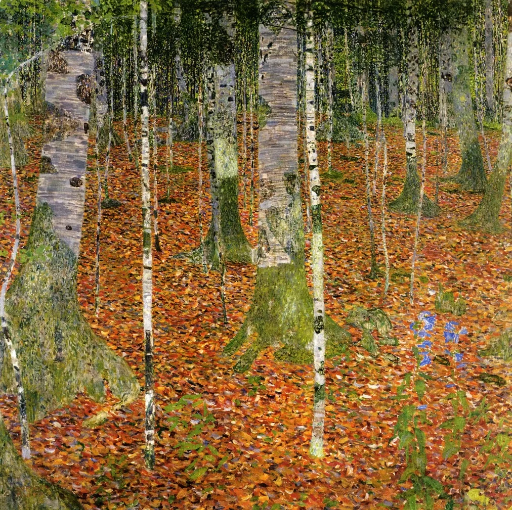 Gustav Klimt - Farmhouse with Birch Trees