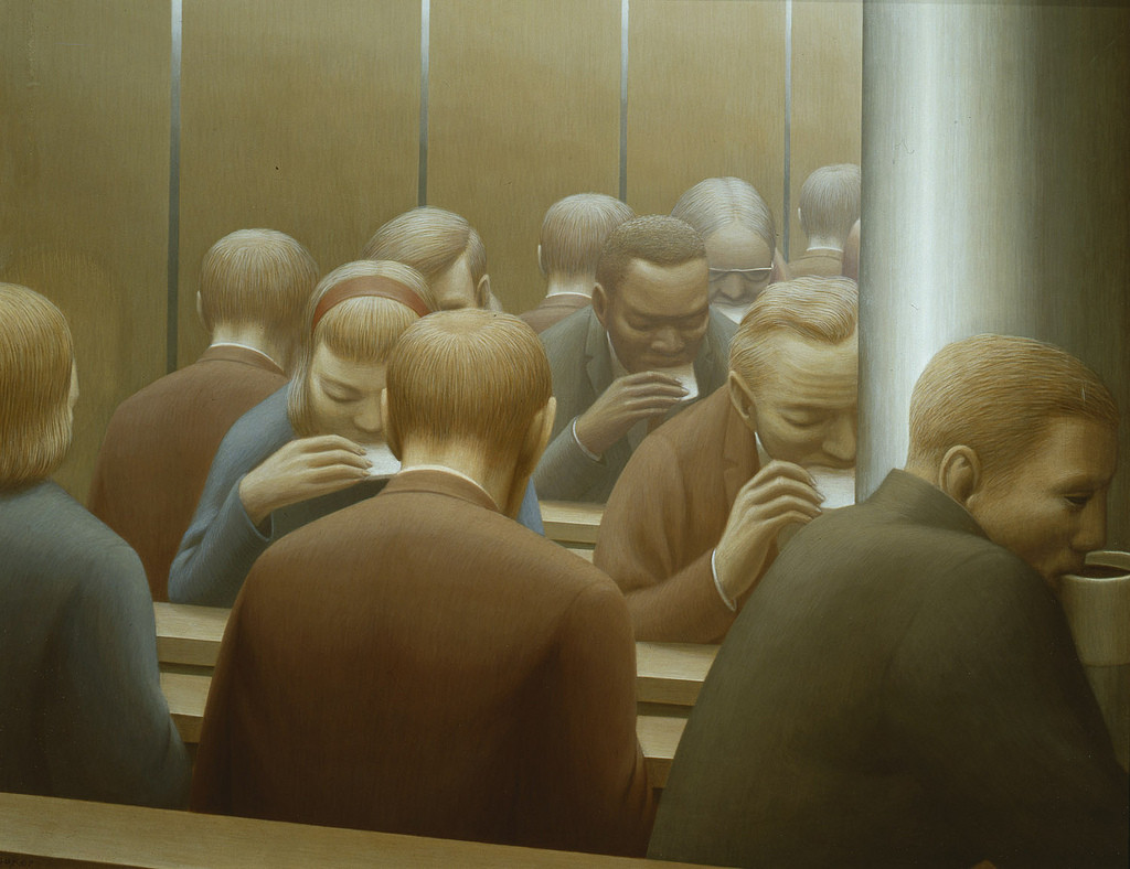 Artwork of the day:
 George Tooker - Lunch (1964)
