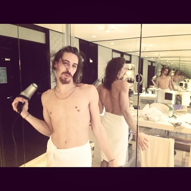 @killacalio blow drying to ∞ and beyond. @jodyhighroller