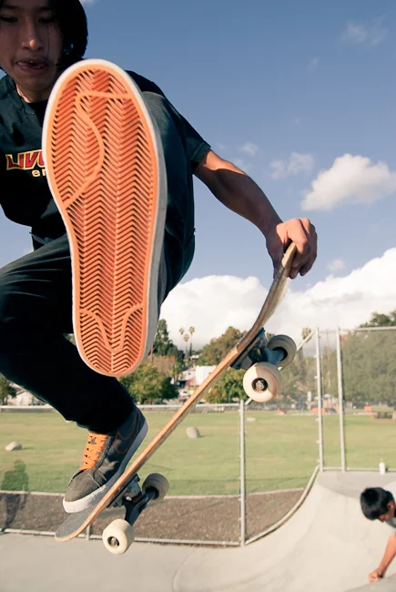 Creature
I met Creature soon after moving back to LA at this skatepark in Highland Park. While most of the other kids dawdled about drinking 40s of King Cobra and smoking weed, Creature was busy shredding. He often stayed until after sundown, rippin…