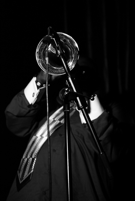 A Trumpet Blast
This photo was taken at a performance by L’Orchestra di Piazza Vittorio, which followed the US premiere of Agostino Ferrente’s documentary chronicling the orchestra’s formation and progression as a musical group.
L&…