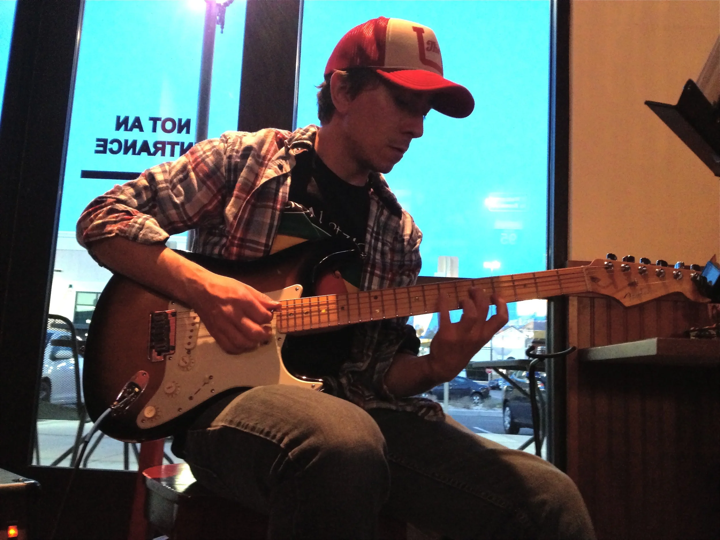 Dylan playing some jazz at a local cafe.