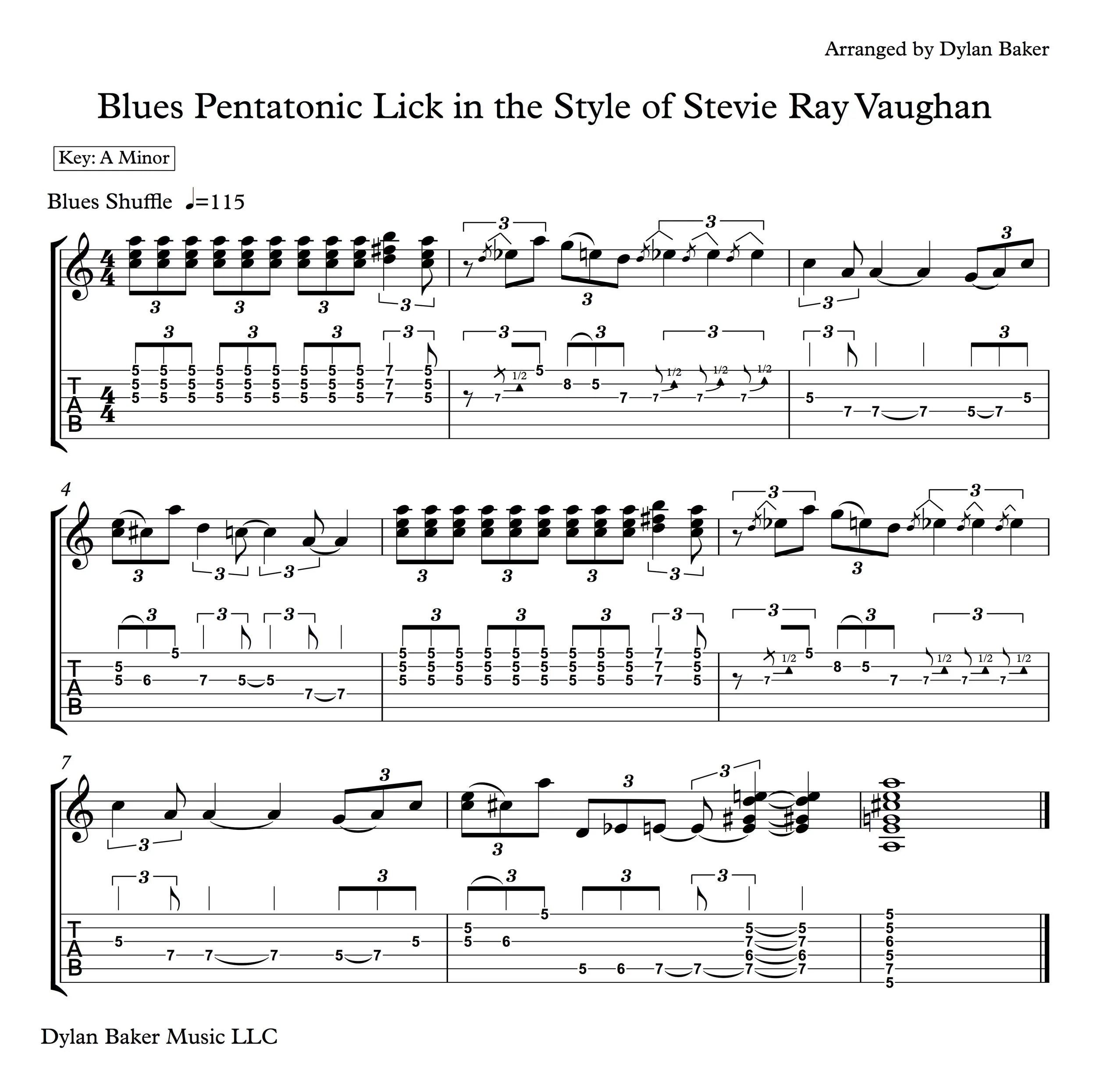 Dylan Baker Music Pentatonic Licks