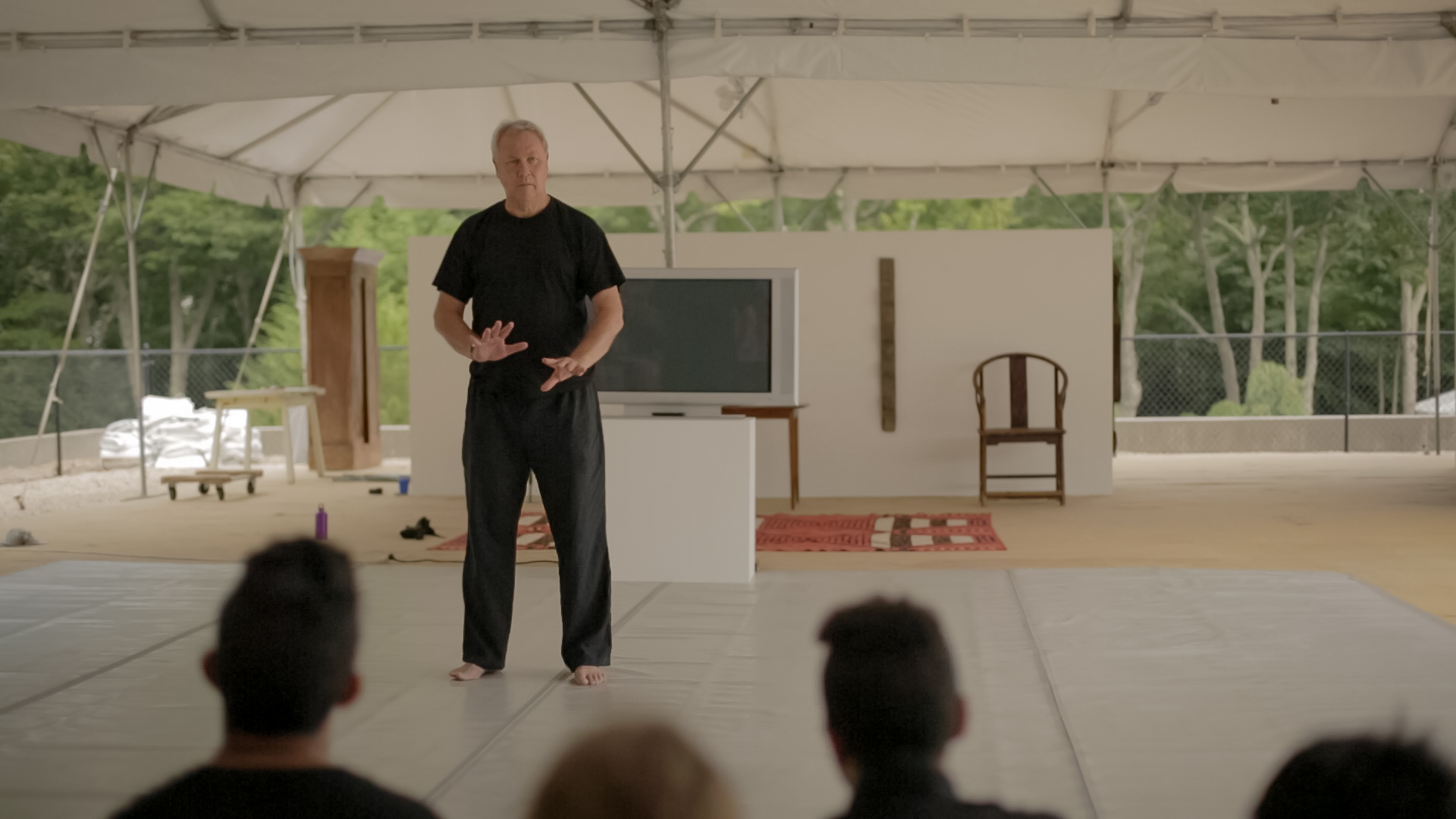   Robert Wilson at the Traviata project staging rehearsal   