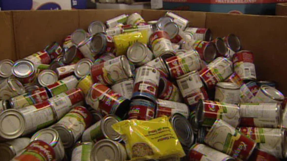 One donated can is all it will take for admission to this Friday's intrasquad game. (Photo credit: CBC News)