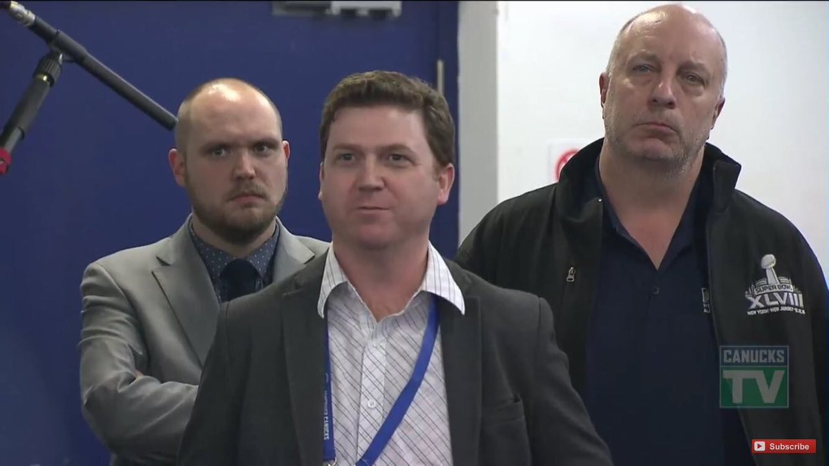 Thomas Drance (left), seen regretting doing this show alongside Jeff Paterson and Moj.