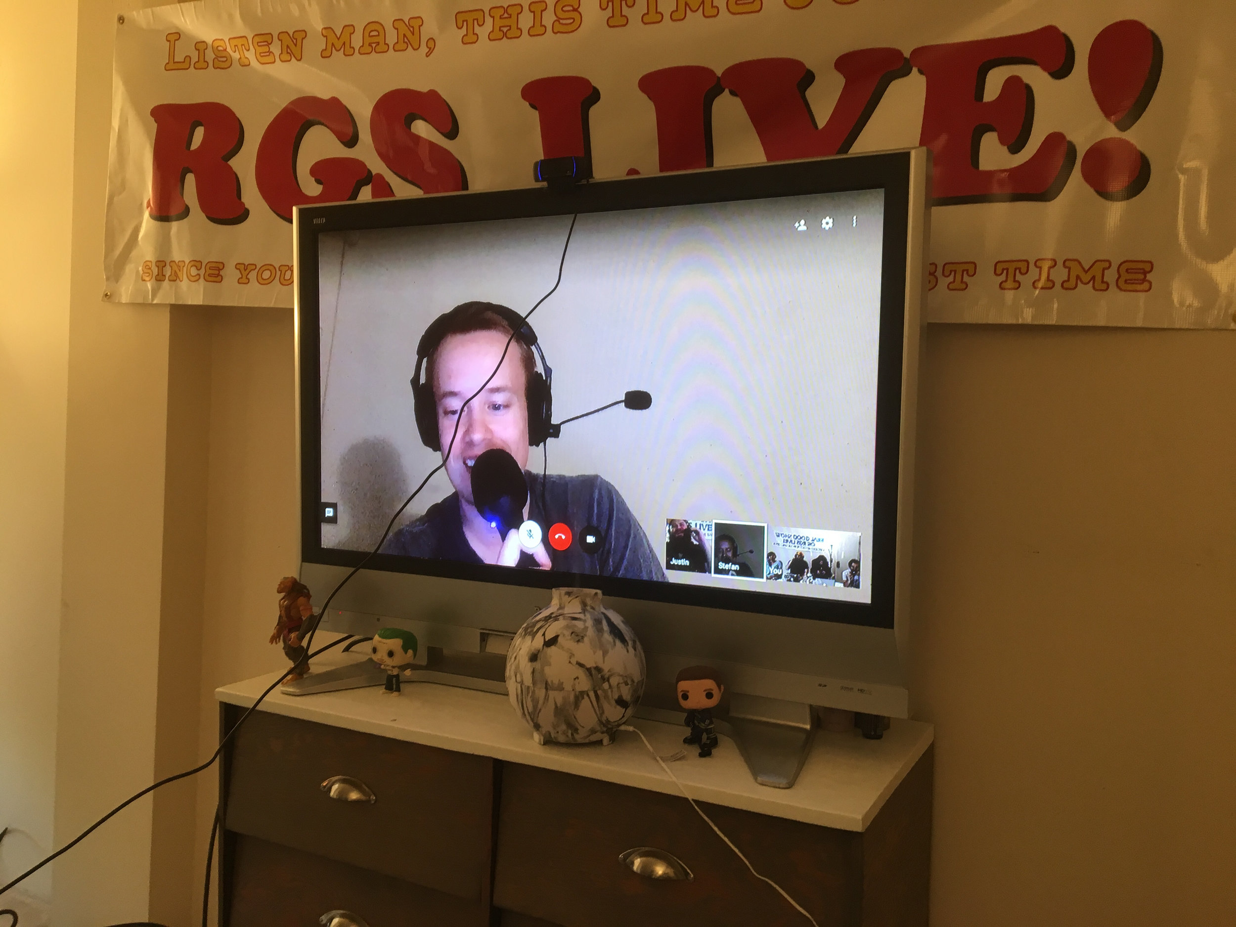 The studio's got a TV, and Stefan is large and in charge baby!