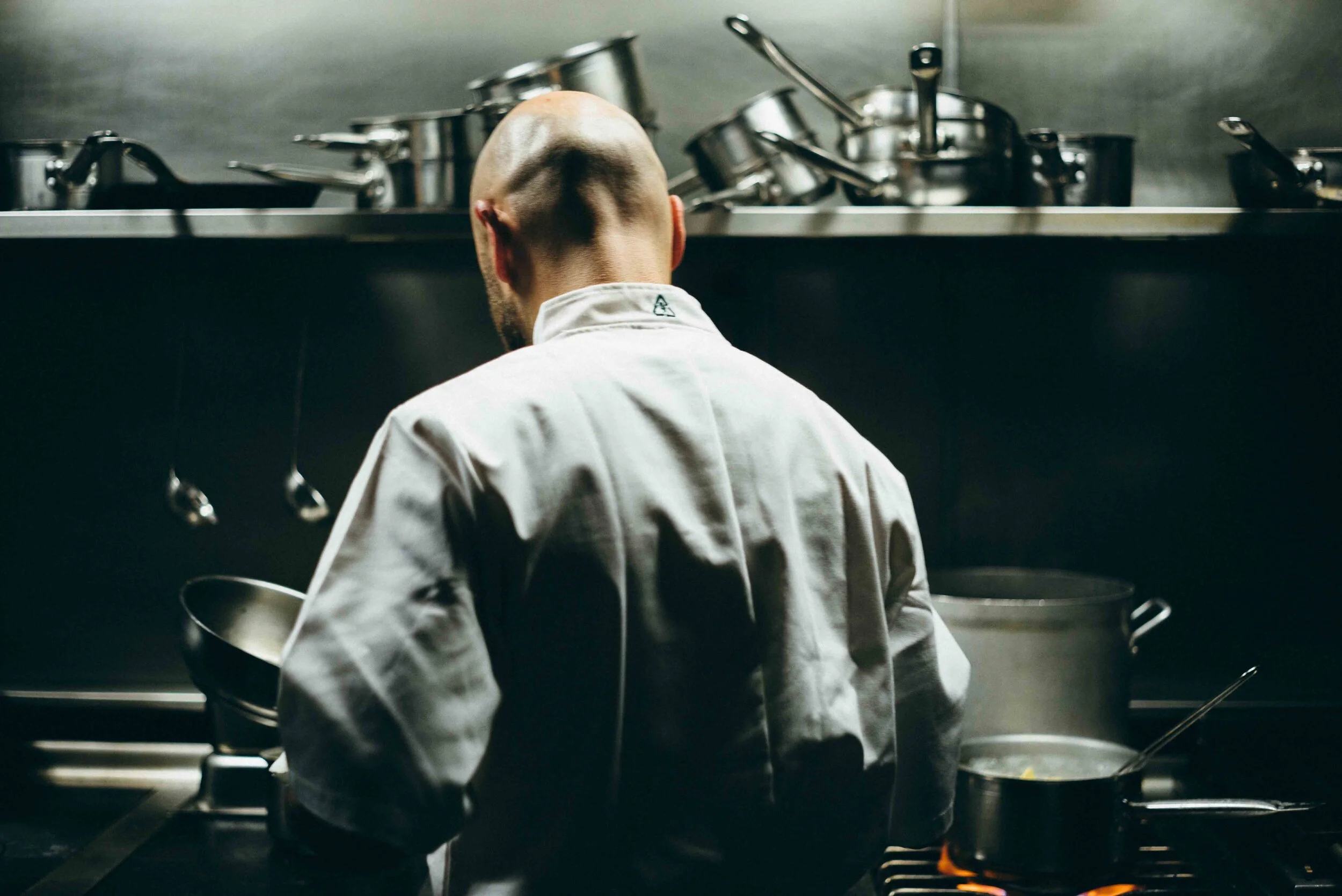 Jon at work in the kitchen