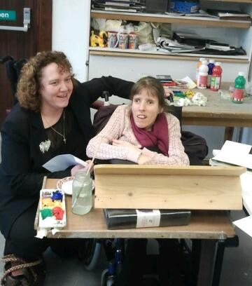 Sylvia Scanlon with Jessica Christoffersen at Open Door