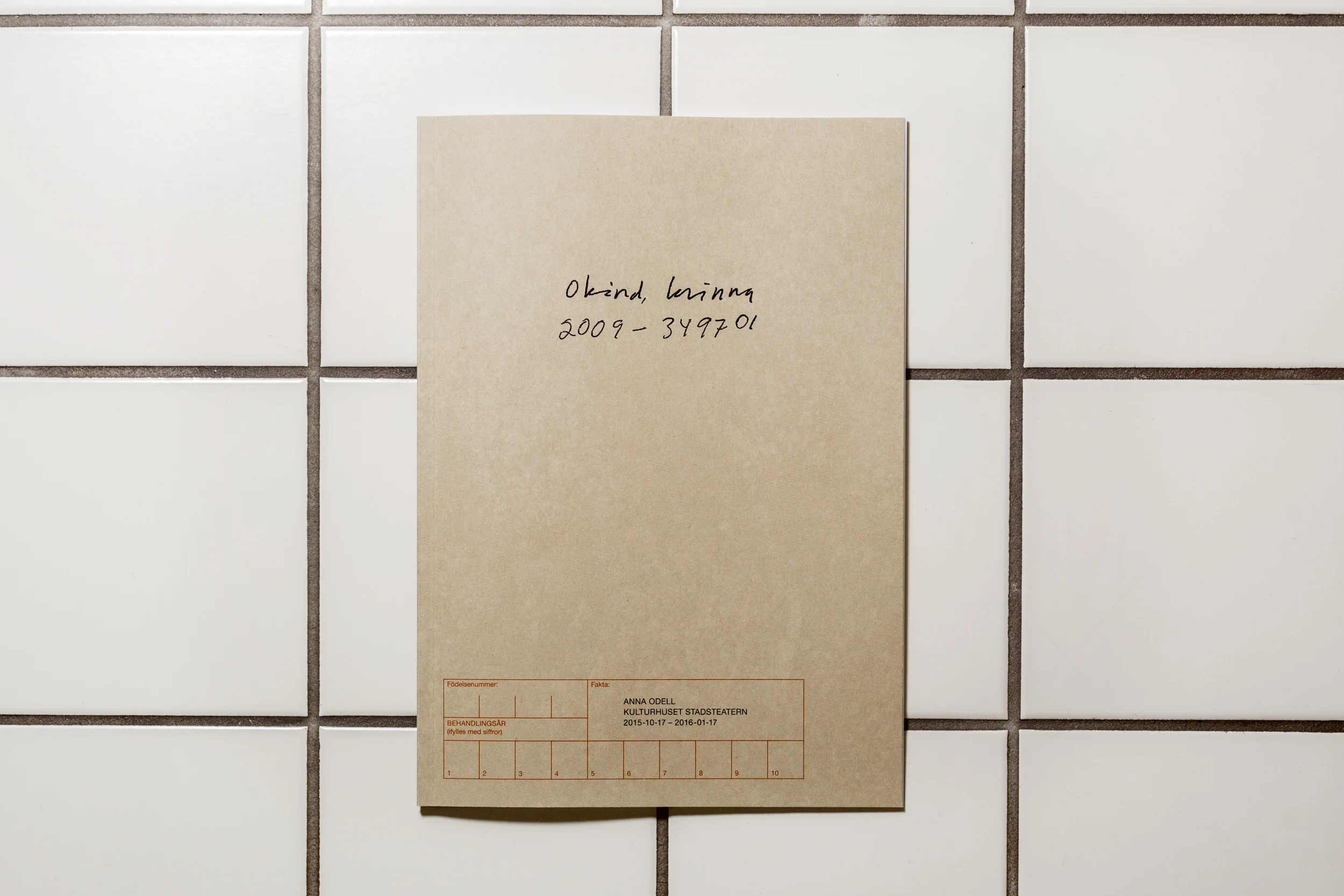 Utställningskatalog för Anna Odell