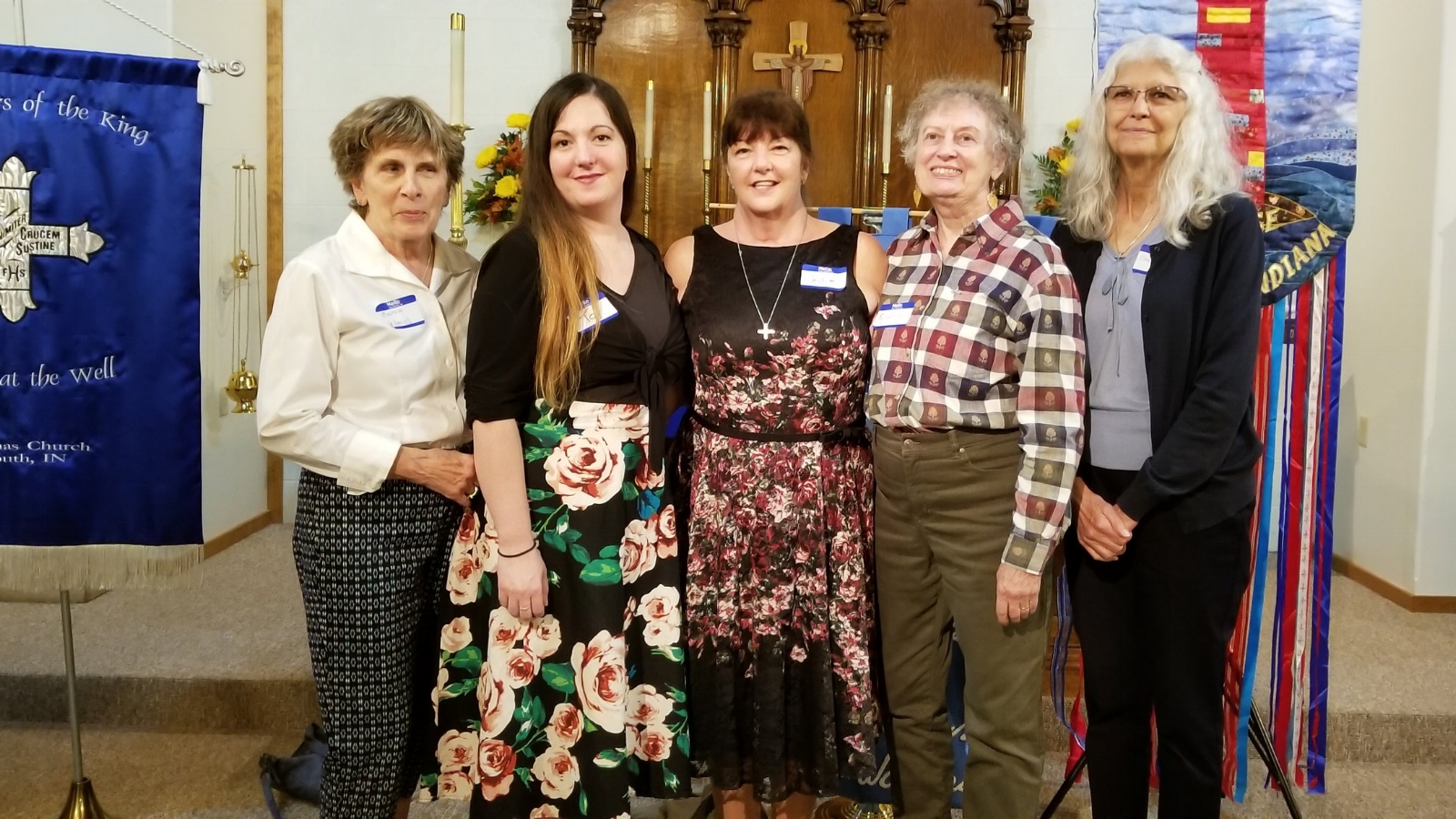 Daughters of the King Executive Board L-R: Cynthia Guzzo (Treas.) Toy Stick (Coresponding Sec.), Julie Chandler (Pres.), Elaine Fazzaro (VP), Barb Schramm (Sec.)