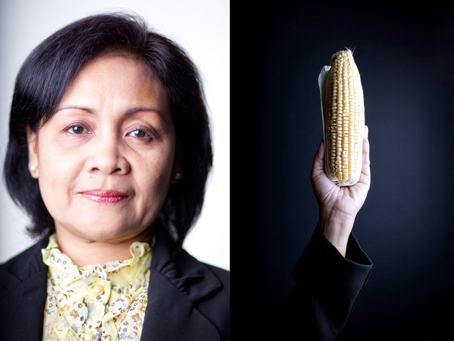 portrait with corn