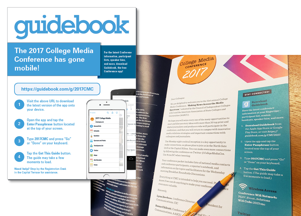 Customizing sign templates provided by Guidebook, prominently featuring app download instructions in CIC’s conference marketing materials, and opting for a two-prong launch schedule have increased app usage.