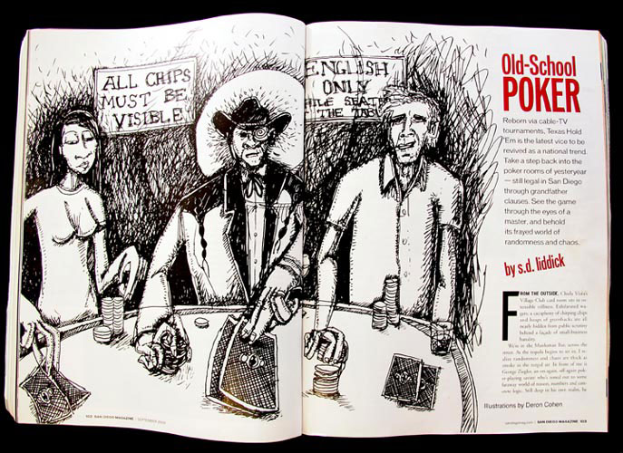 San Diego Magazine, September 2005, "Old-School Poker"