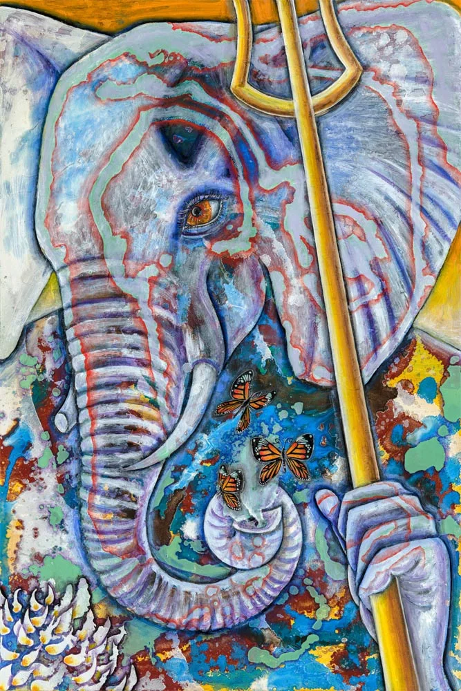 Remover of Obstacles, Oil on masonite, 24"X36", 2014