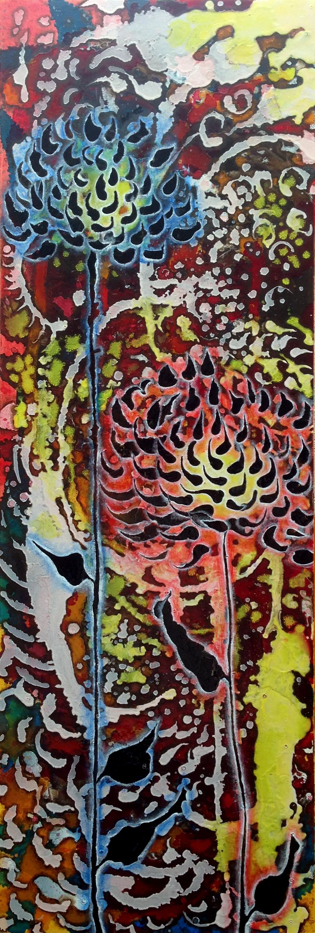 Jiva, Oil on masonite, 12"X36", 2014