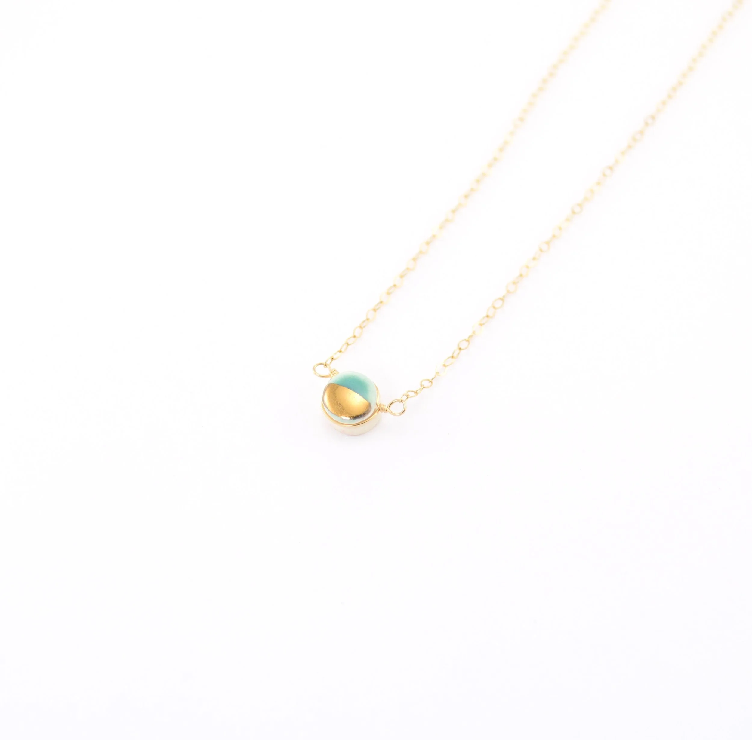 ZOË COMINGS teeny pebble necklace, teal:gold.jpg