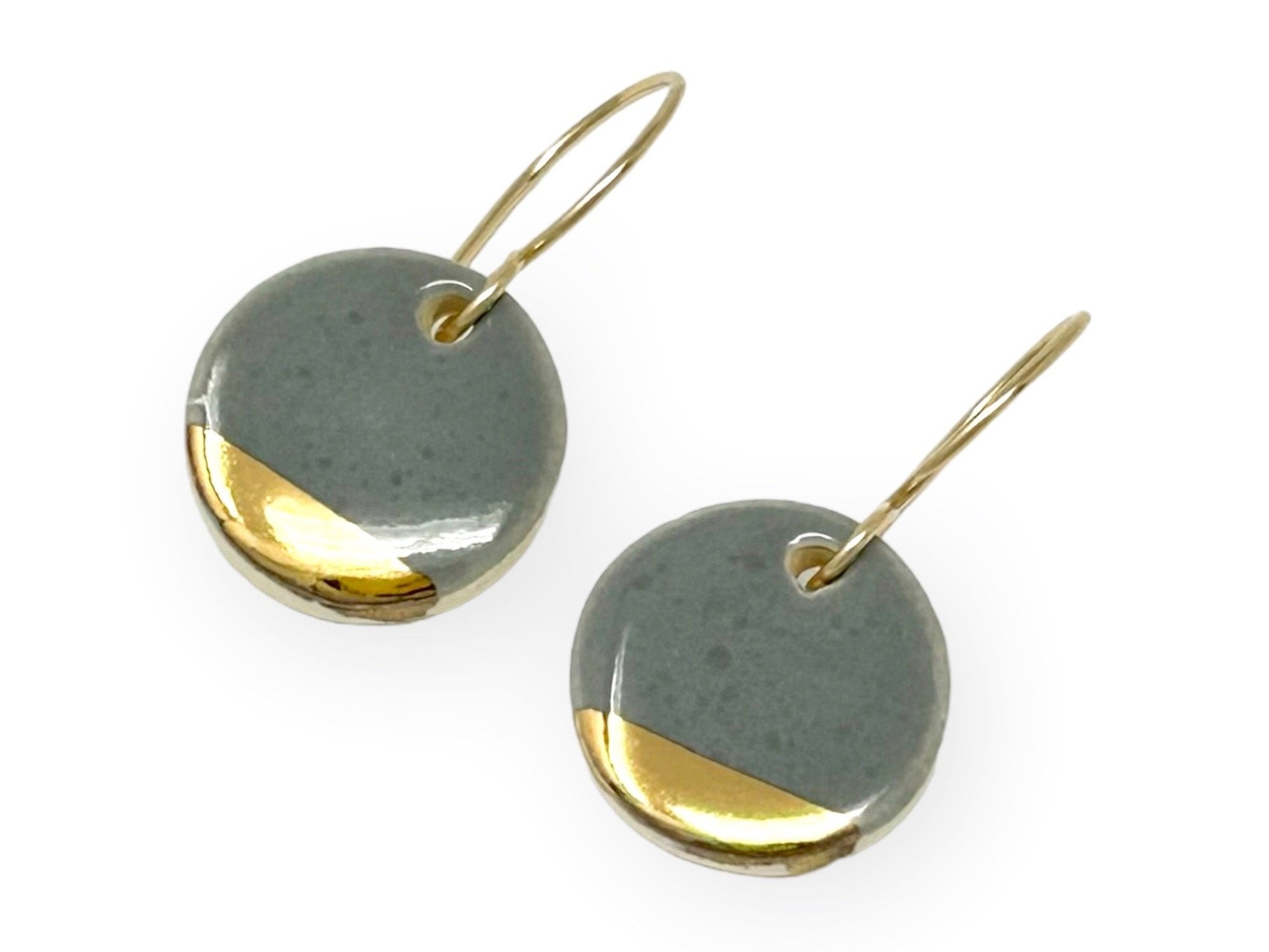 pebble earrings, dark grey