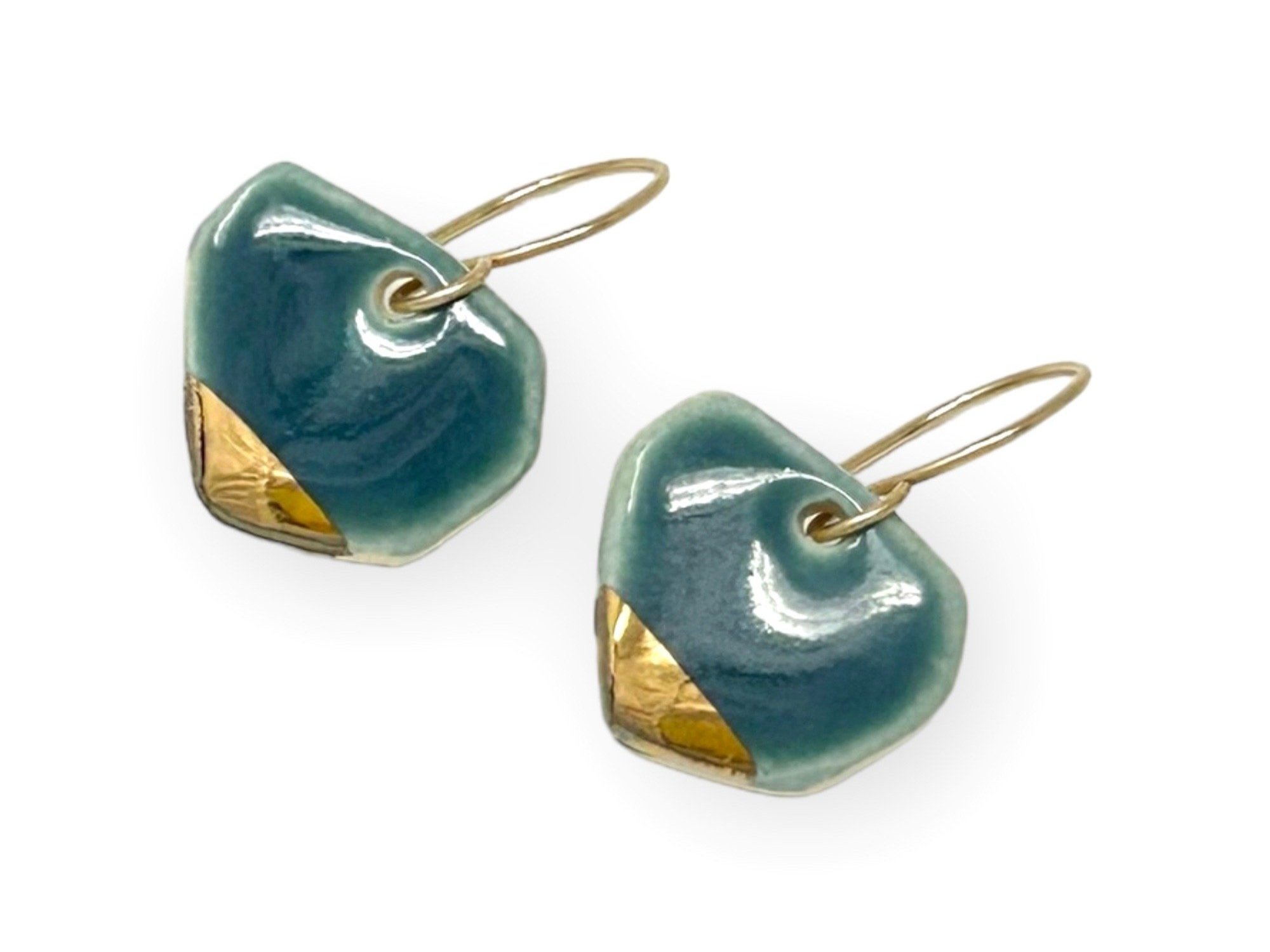 geo horizon earrings, slate