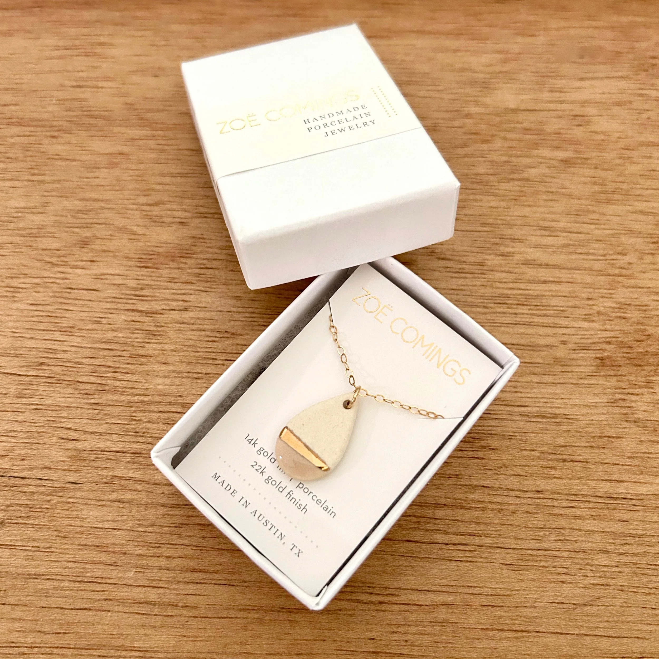 ZOË COMINGS teardrop necklace, pale pink boxed a lid.jpg