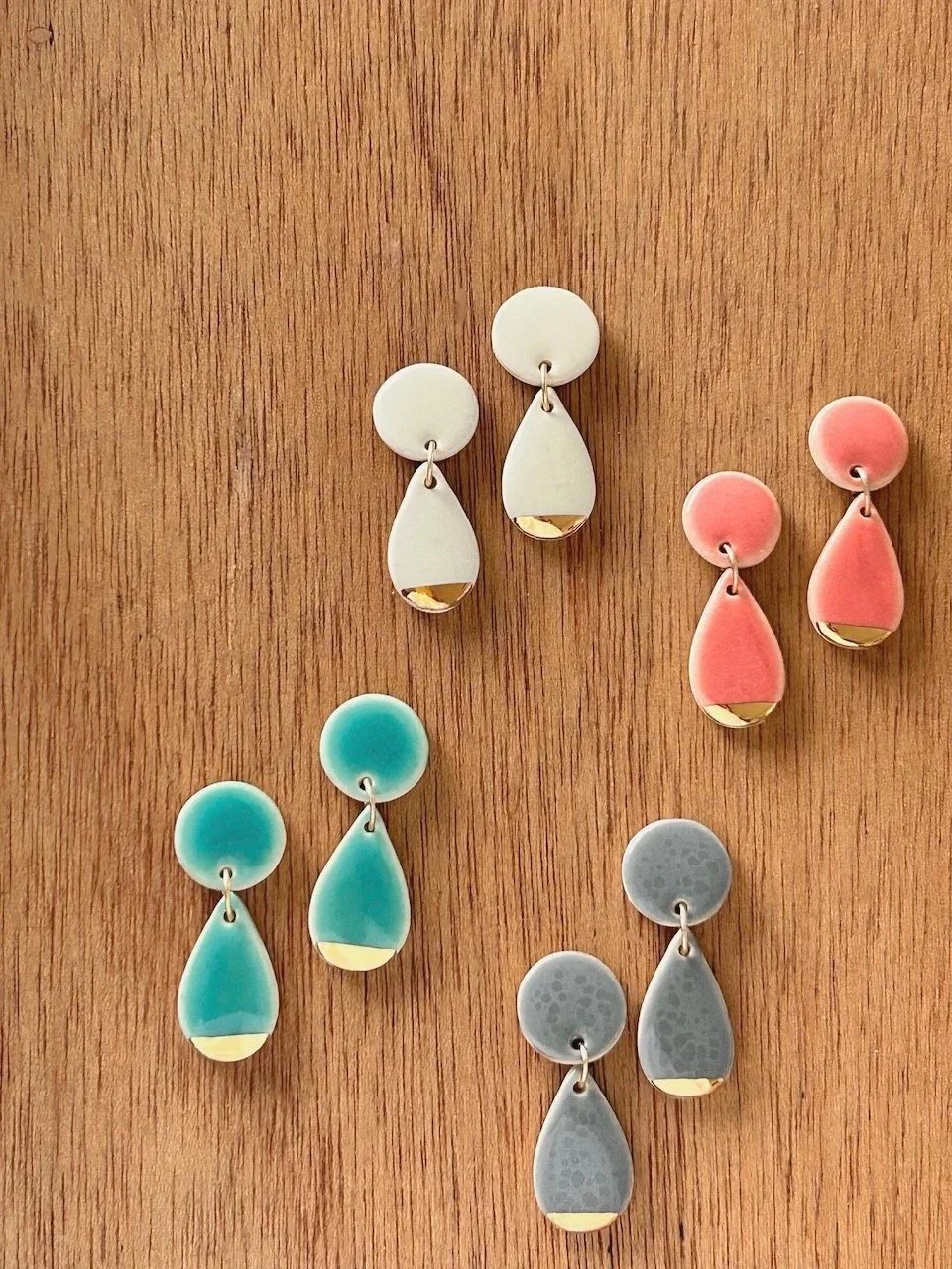 double teardrop studs