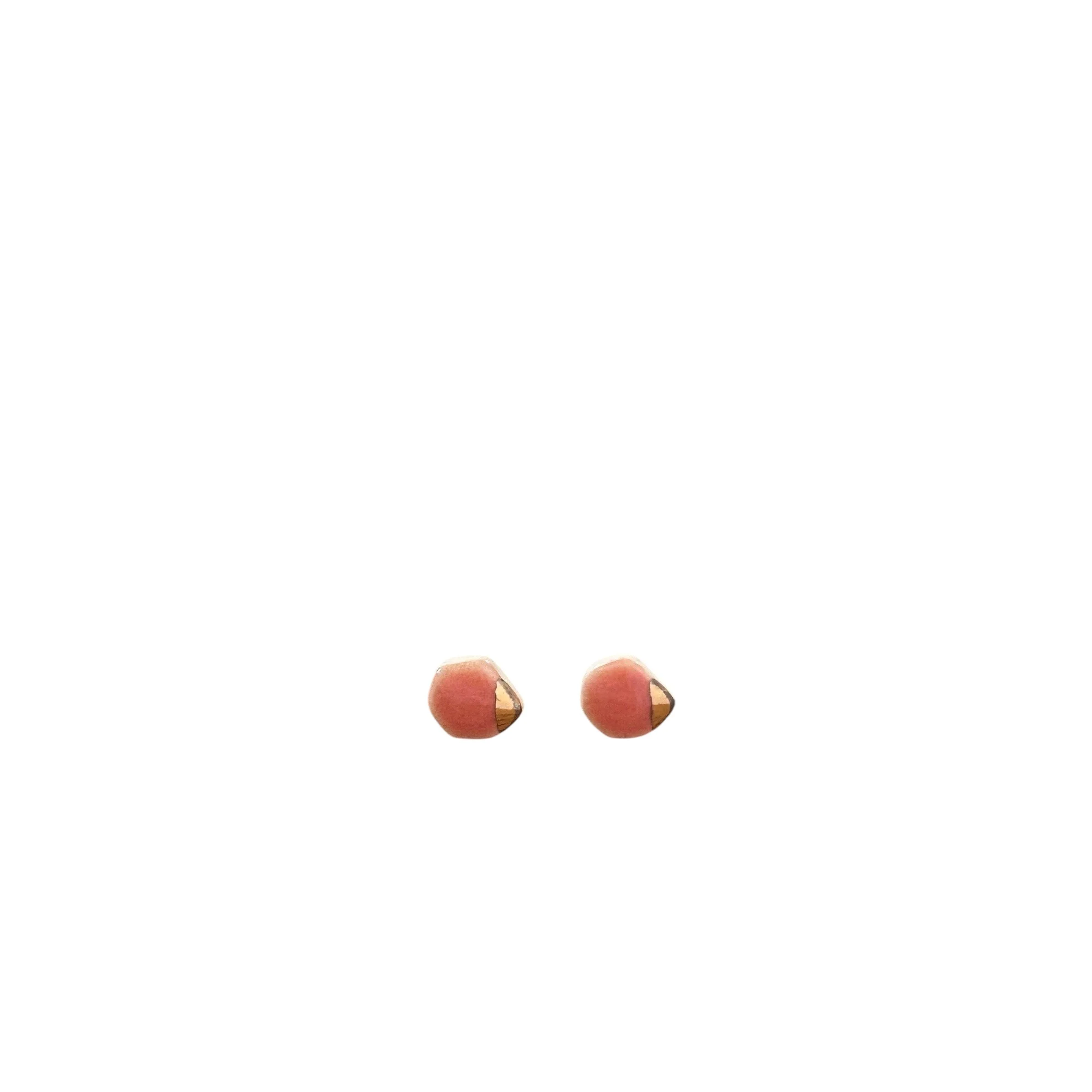 ZOË COMINGS tiny geo studs, coral:gold, wbg.jpeg