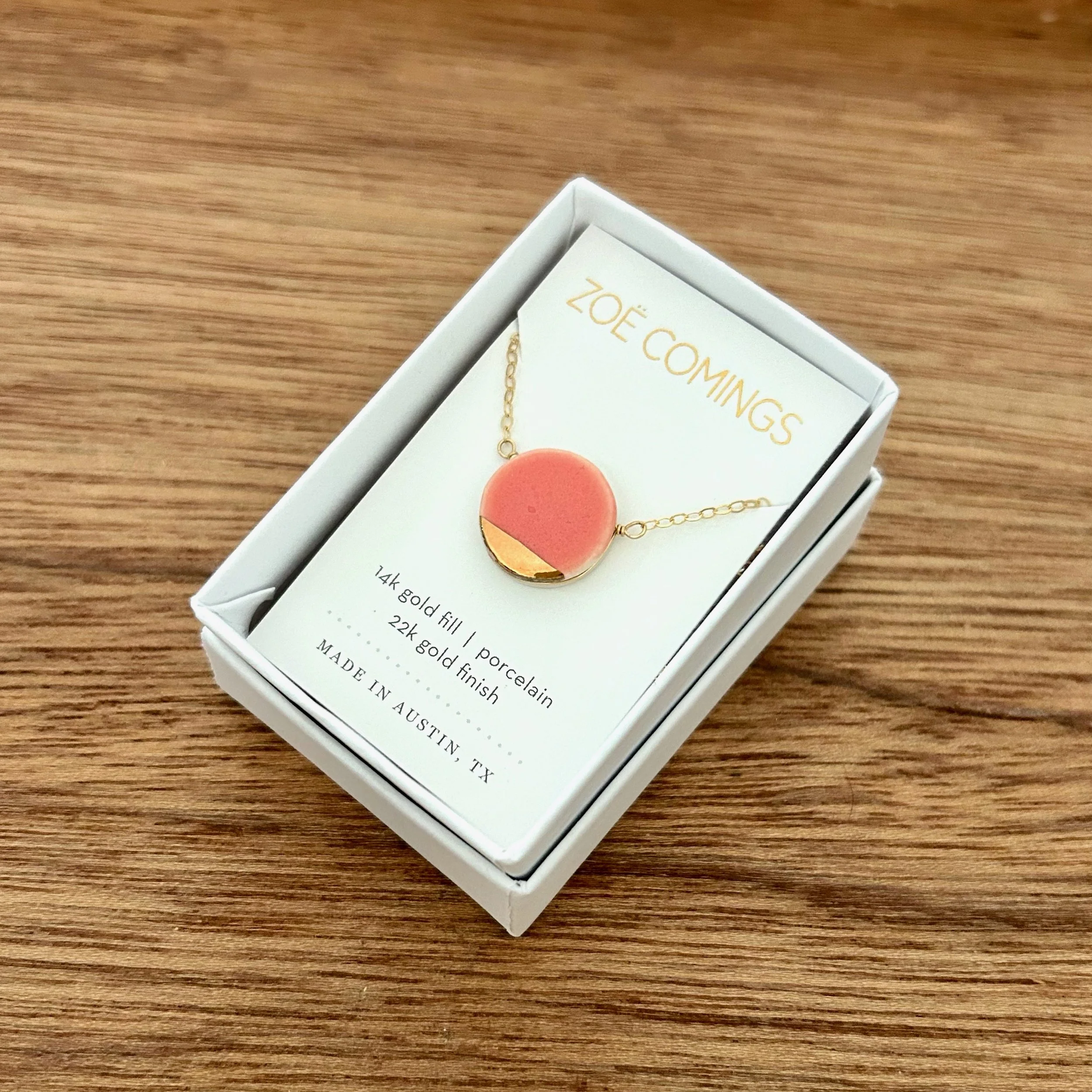 ZOË COMINGS pebble wrap necklace, hot pink:gold line, boxed a.jpg