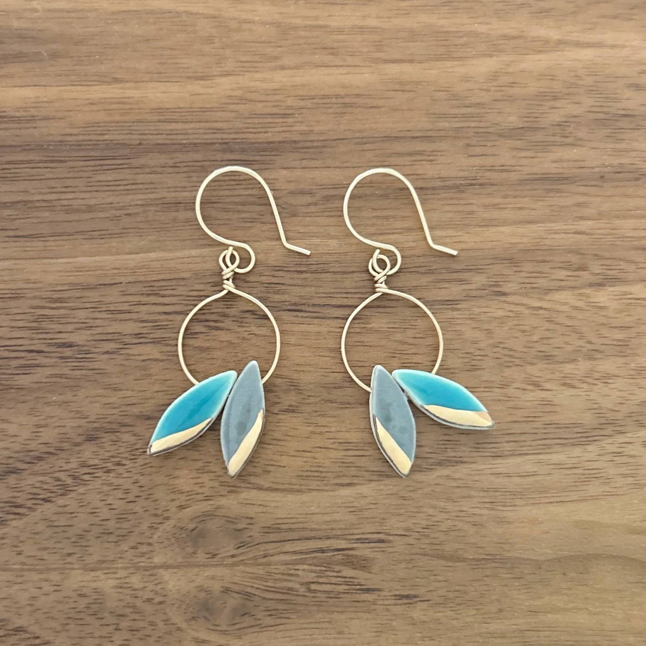 ZOË COMINGS double leaf earrings, teal:dark grey wdbkg.jpg