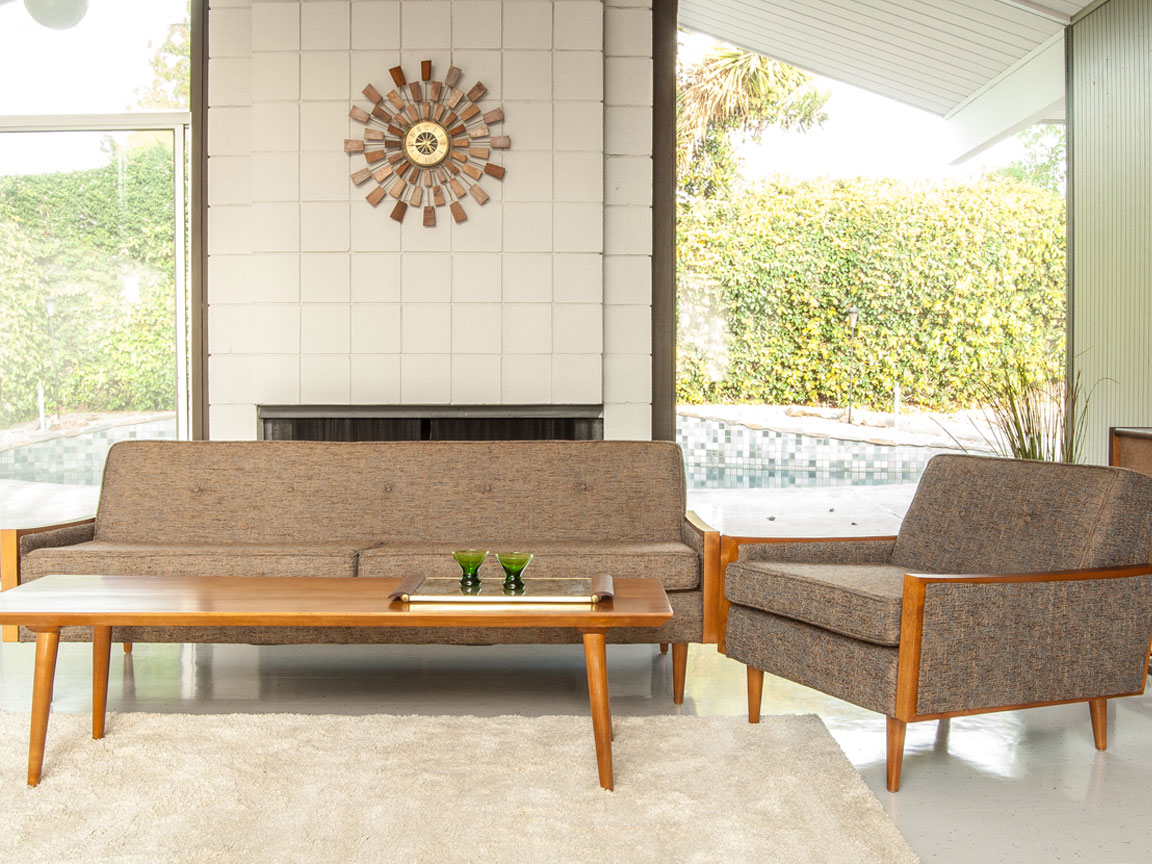 Tyler Sofa & Chair in Cordova Havana shown with 60" Coffee Table