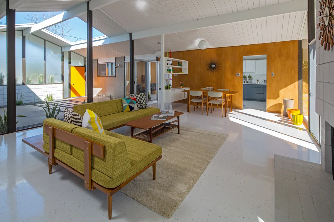 A well designed open floor plan lets the sleek lines and meticulous craftsmanship of our furniture really shine when the sofas are allowed to float in the center of the room and provide a grounded space for community and entertaining.