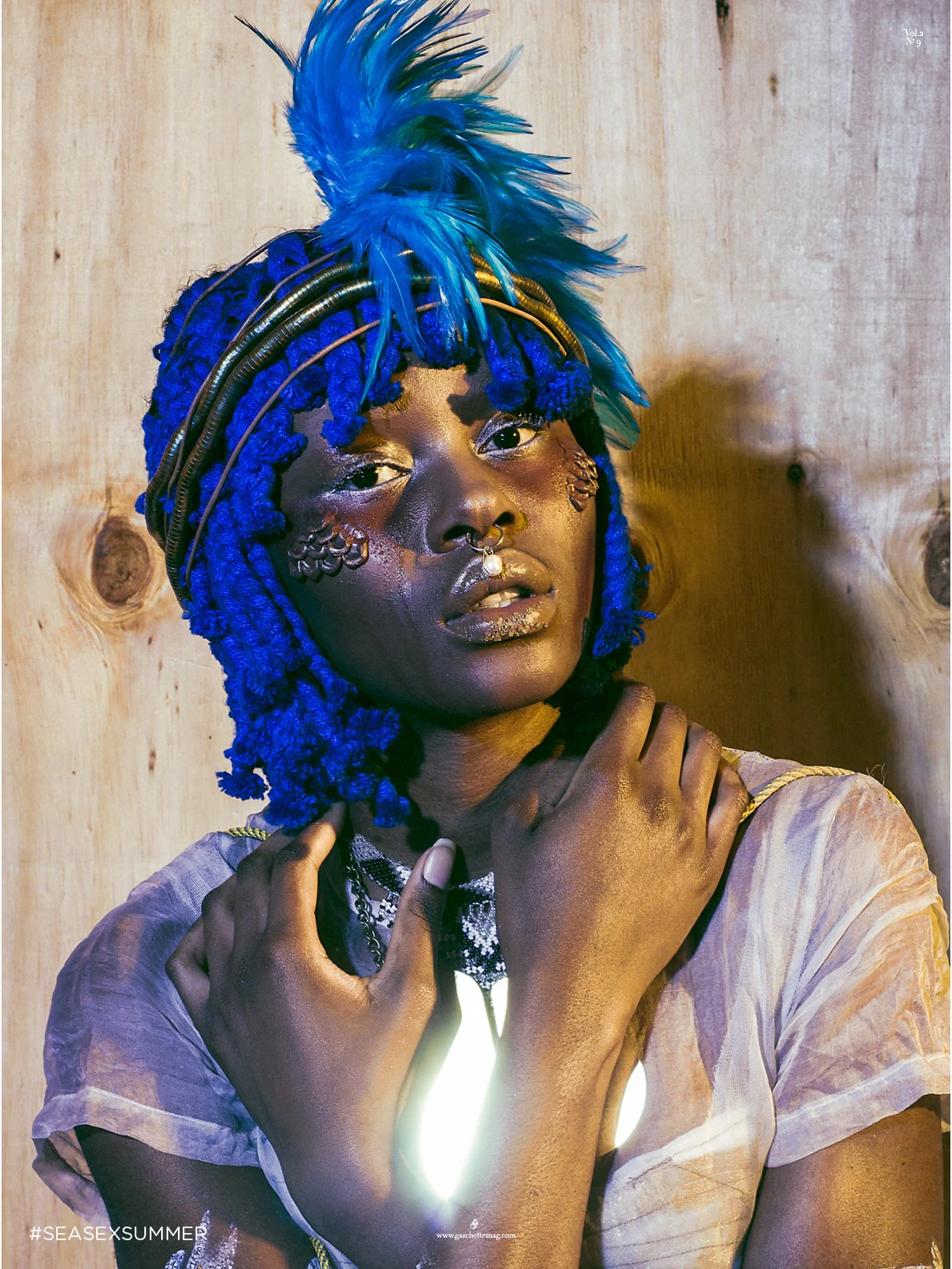 Bronze neckpiece SUZAAN HEYNS Dress ANMARI HONNIBALL at EGALITY