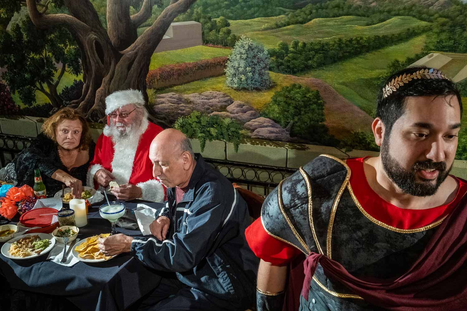  Julius Caesar with Santa Claus, Houston, Texas. 