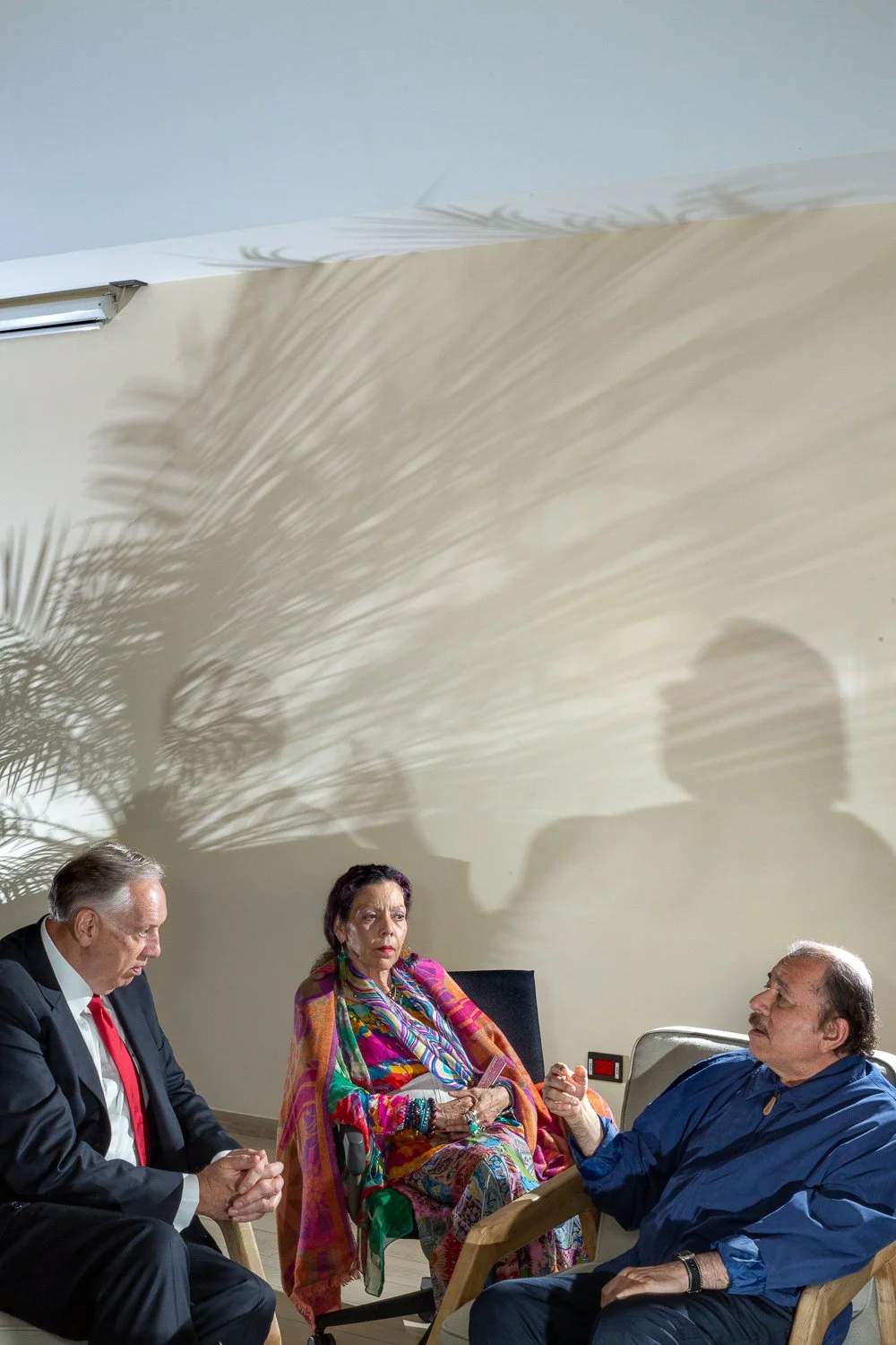 Daniel Ortega and Rosario Murillo during a private meeting with Ralph Drollinger in Managua.