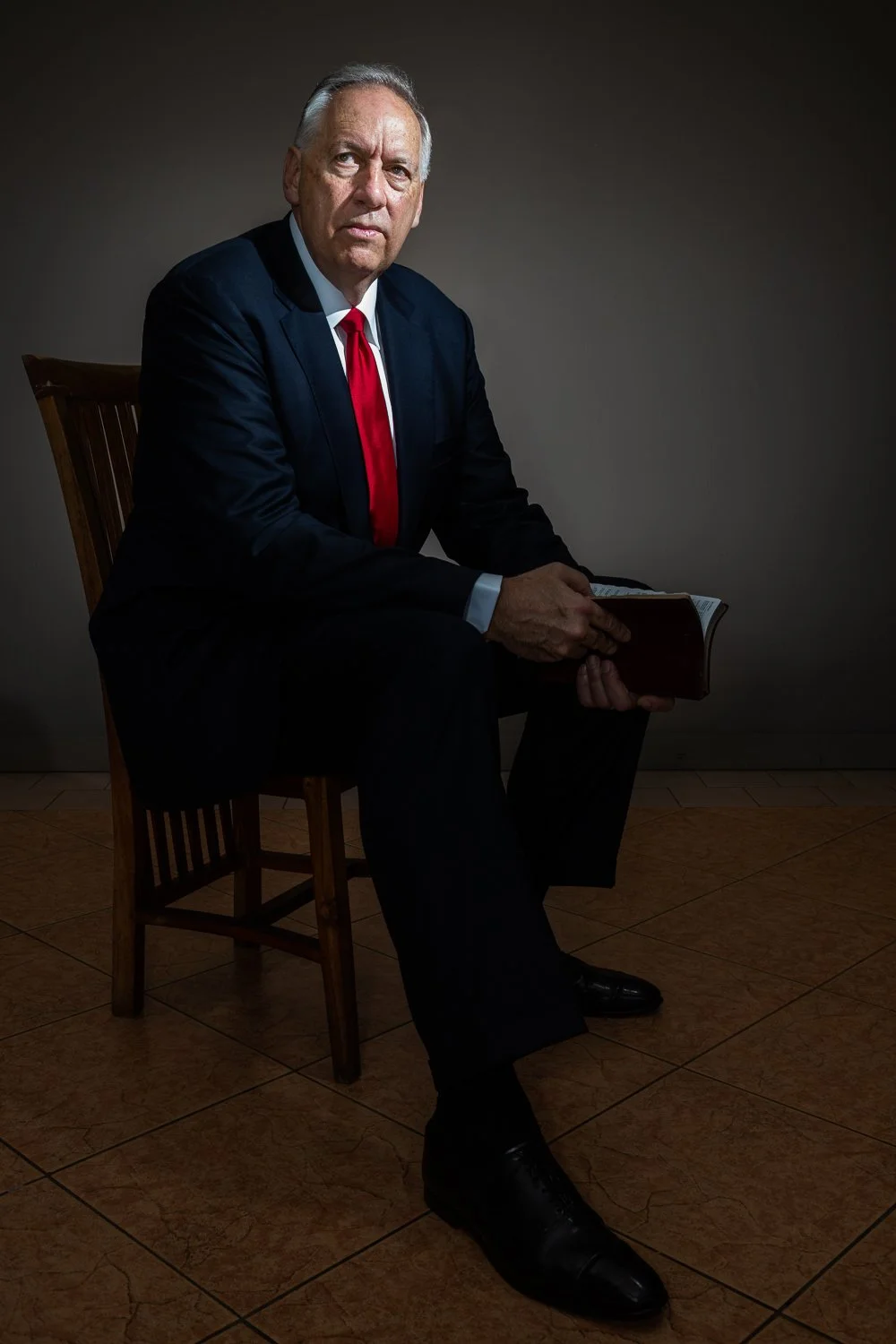 Portrait of Ralph Drollinger photographed at a hotel in Managua.