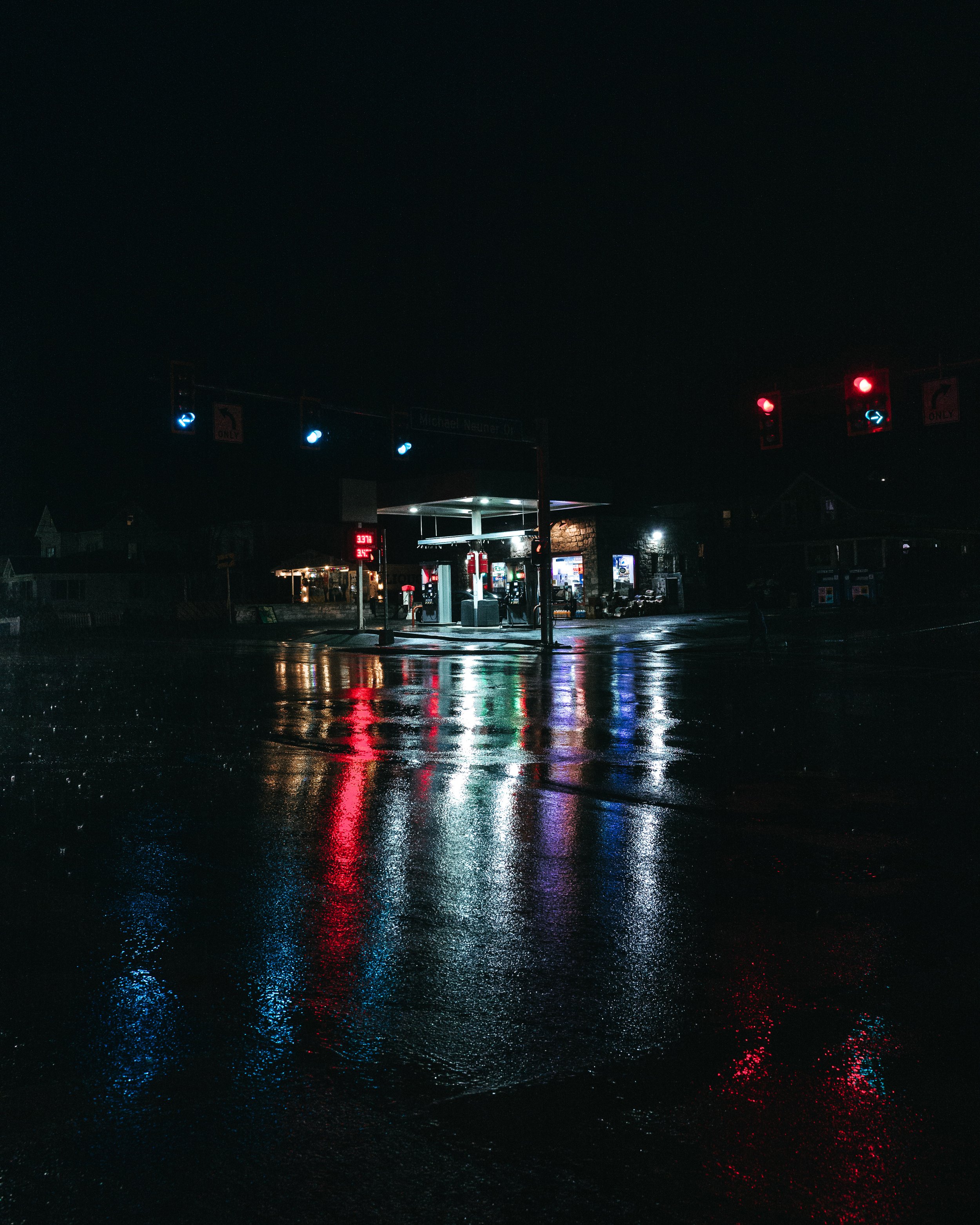 Rainy nights in a small town