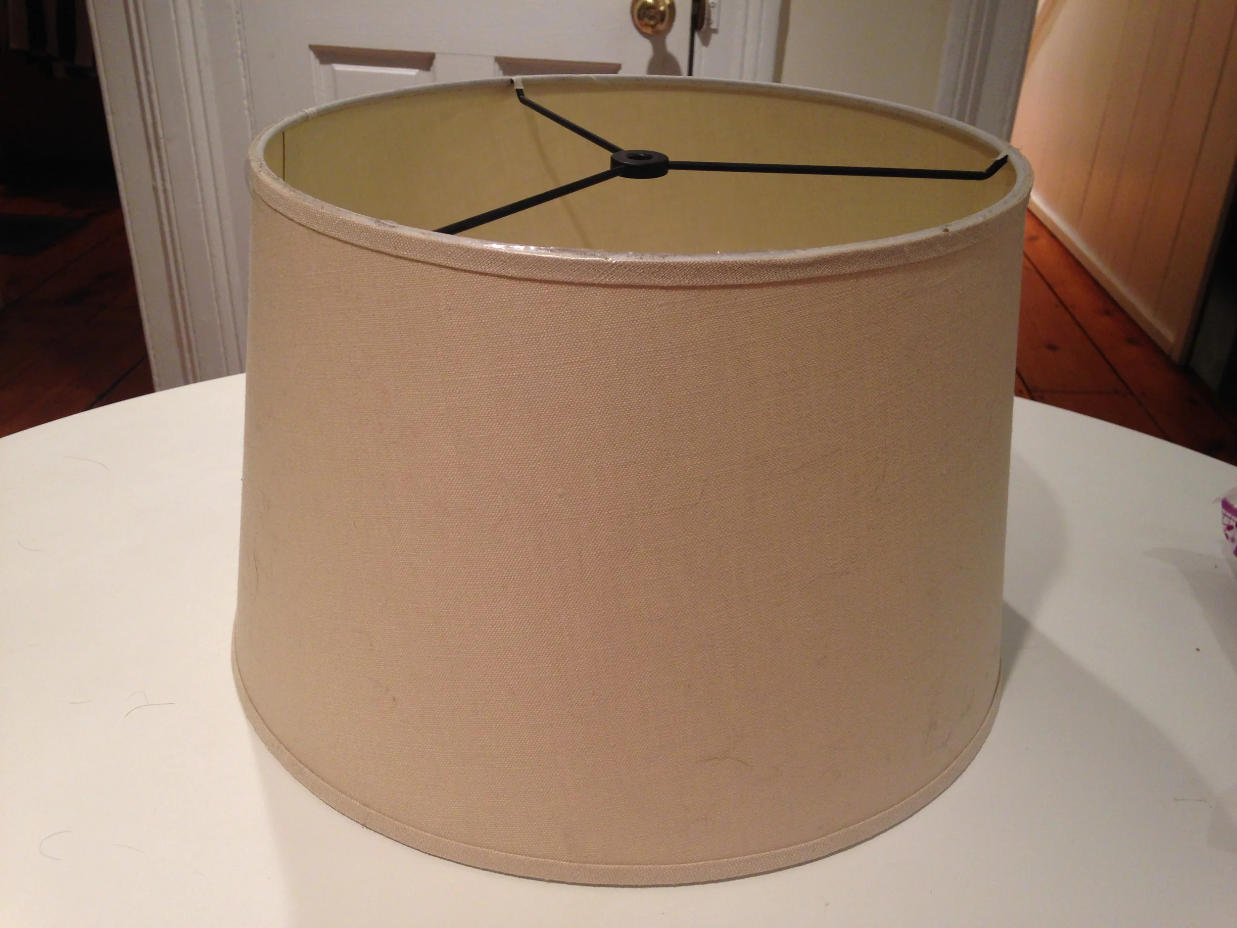 My inexpensive left over Target barrel lamp shade