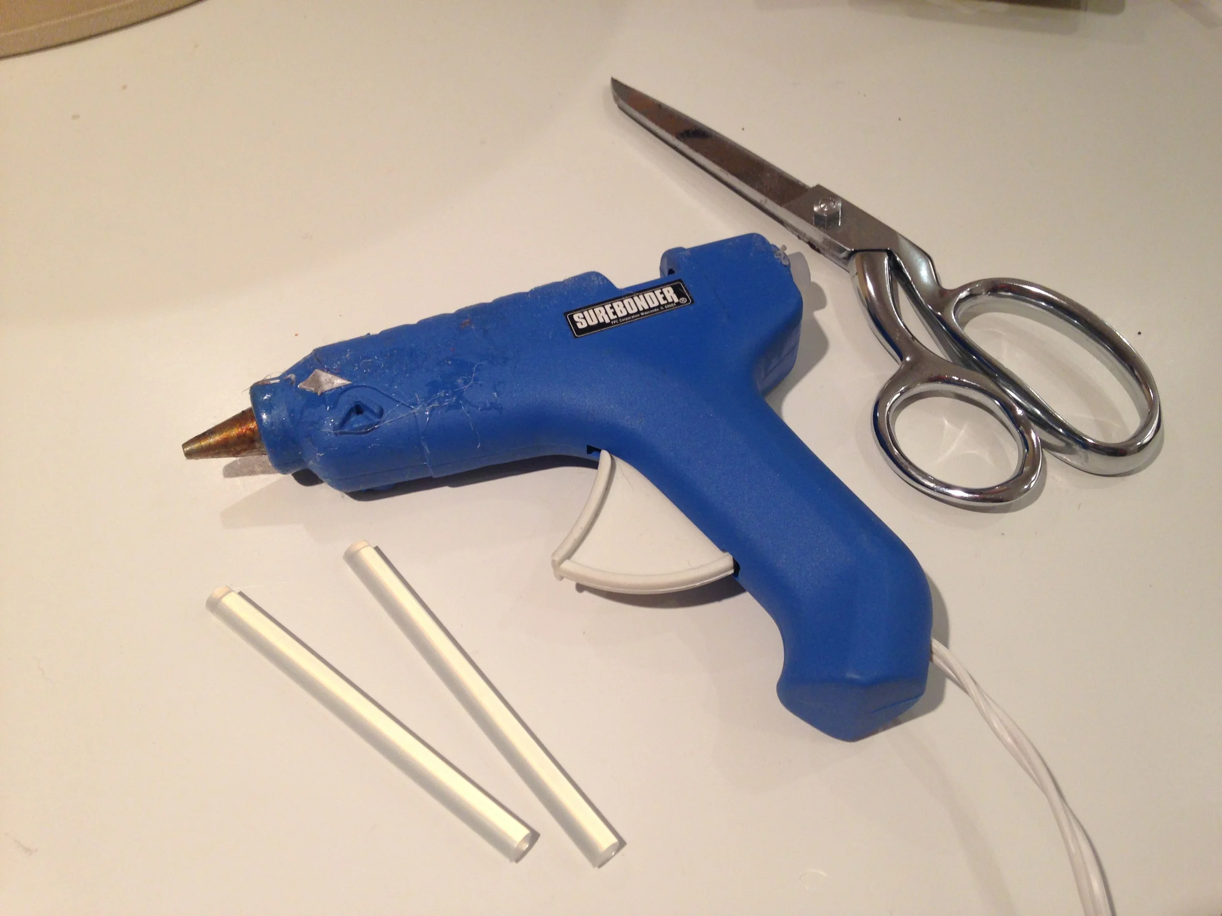 Legitimately, the only other supplies you need: scissors + a hot glue gun.