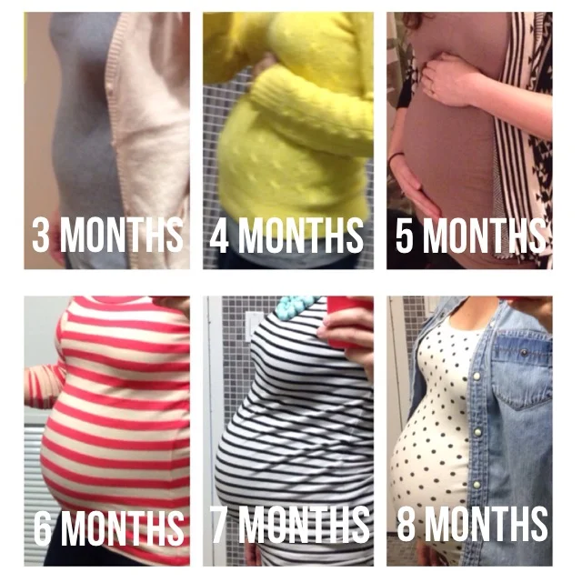 A few baby bump progress pictures . . . 