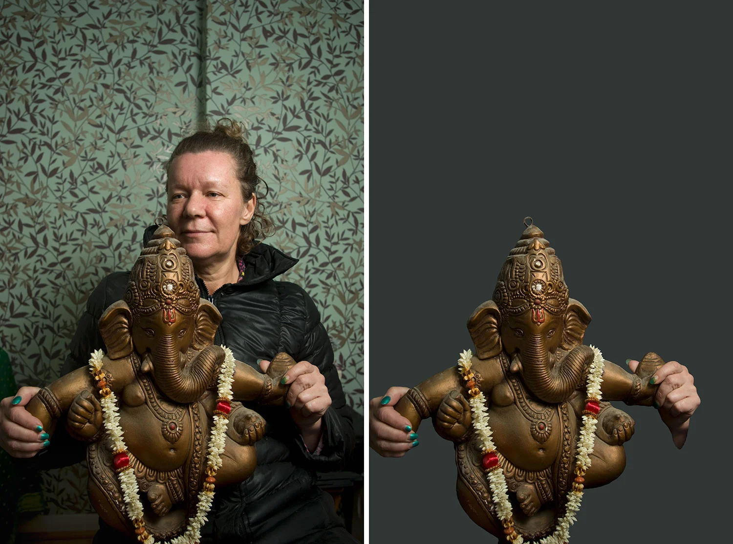Suzanne and The Statuette of Ganesh