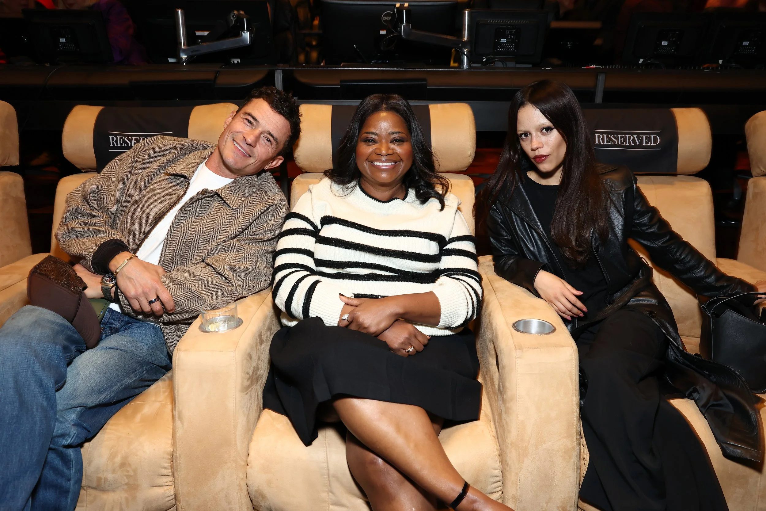 Orlando Bloom, Octavia Spencer & Jenna Ortega