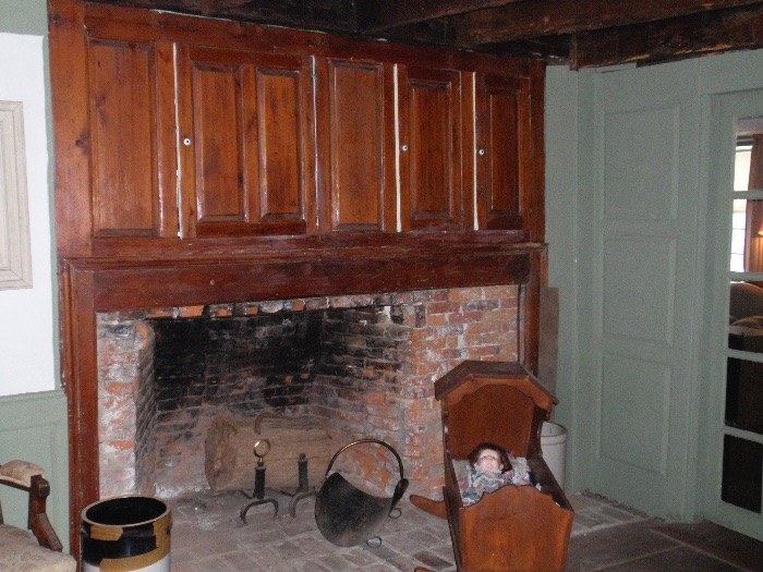 The fireplace in the east parlor