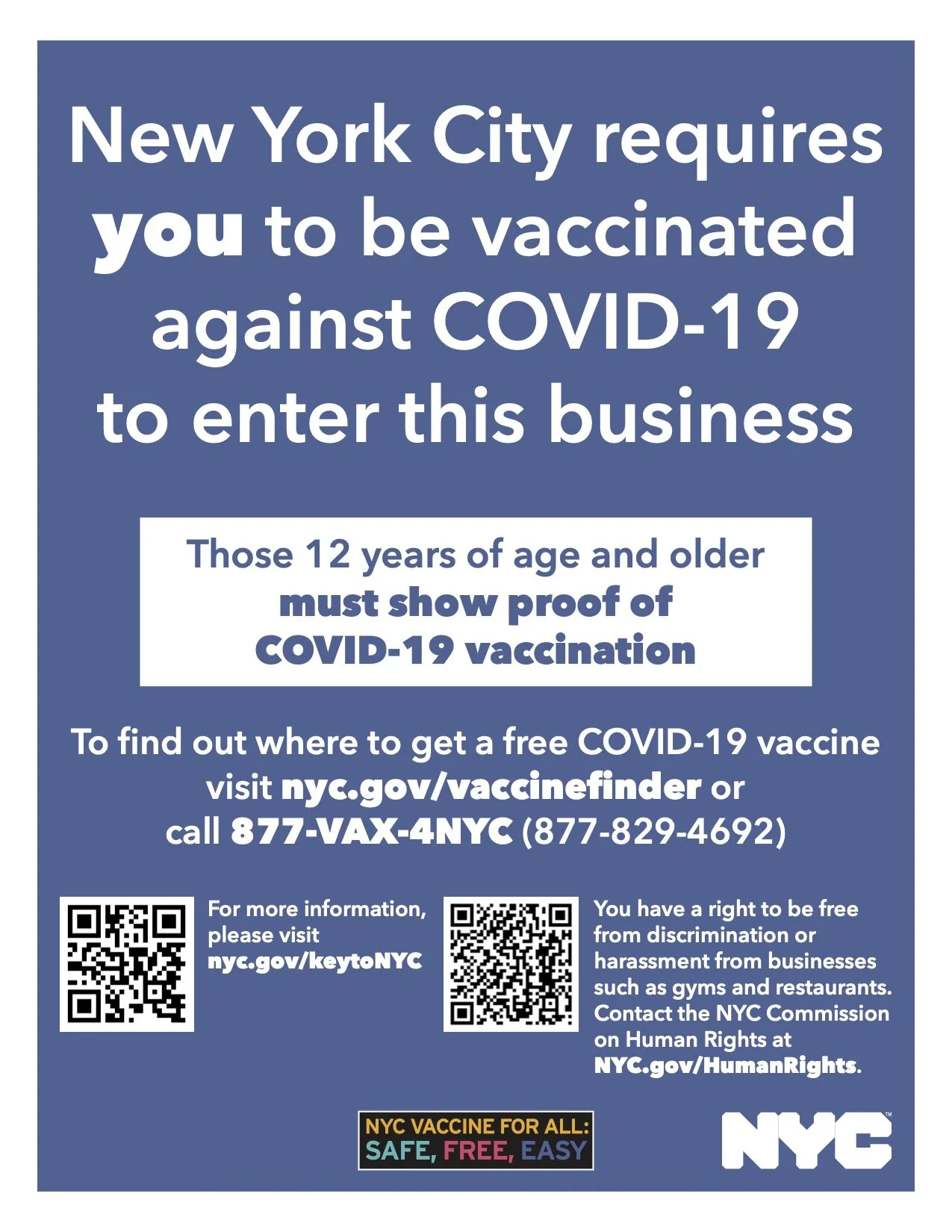 Key to NYC: Proof of Vaccination Required to Participate in Indoor Activities