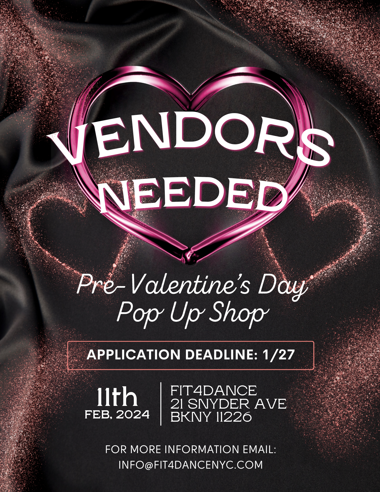 Apply to be a Vendor at our Pre-Valentine's Day Pop Up Shop!