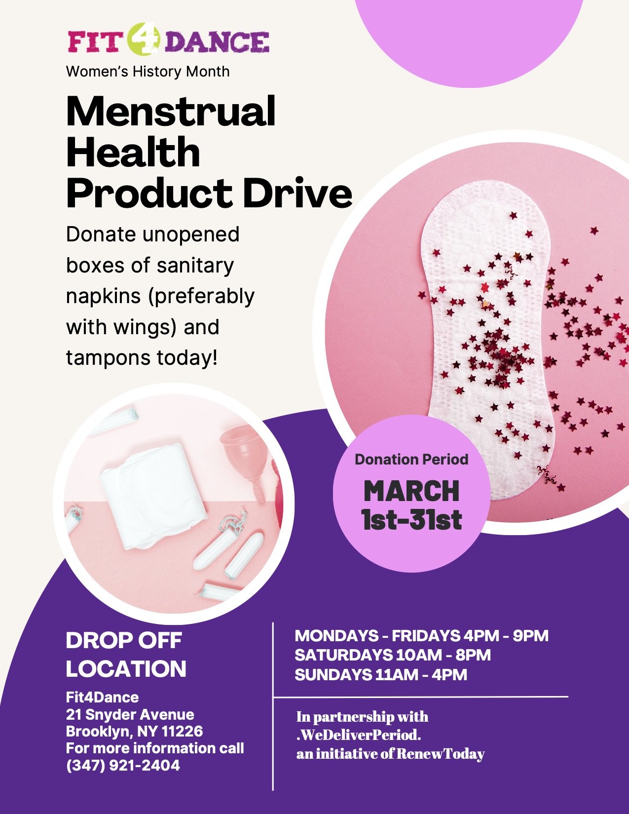 Sanitary Products Drive 