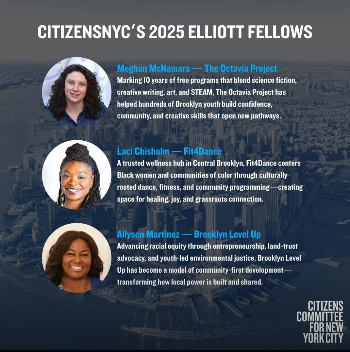 Laci Chisholm Named one of Citizen NYC's 2025 Elliott Fellows