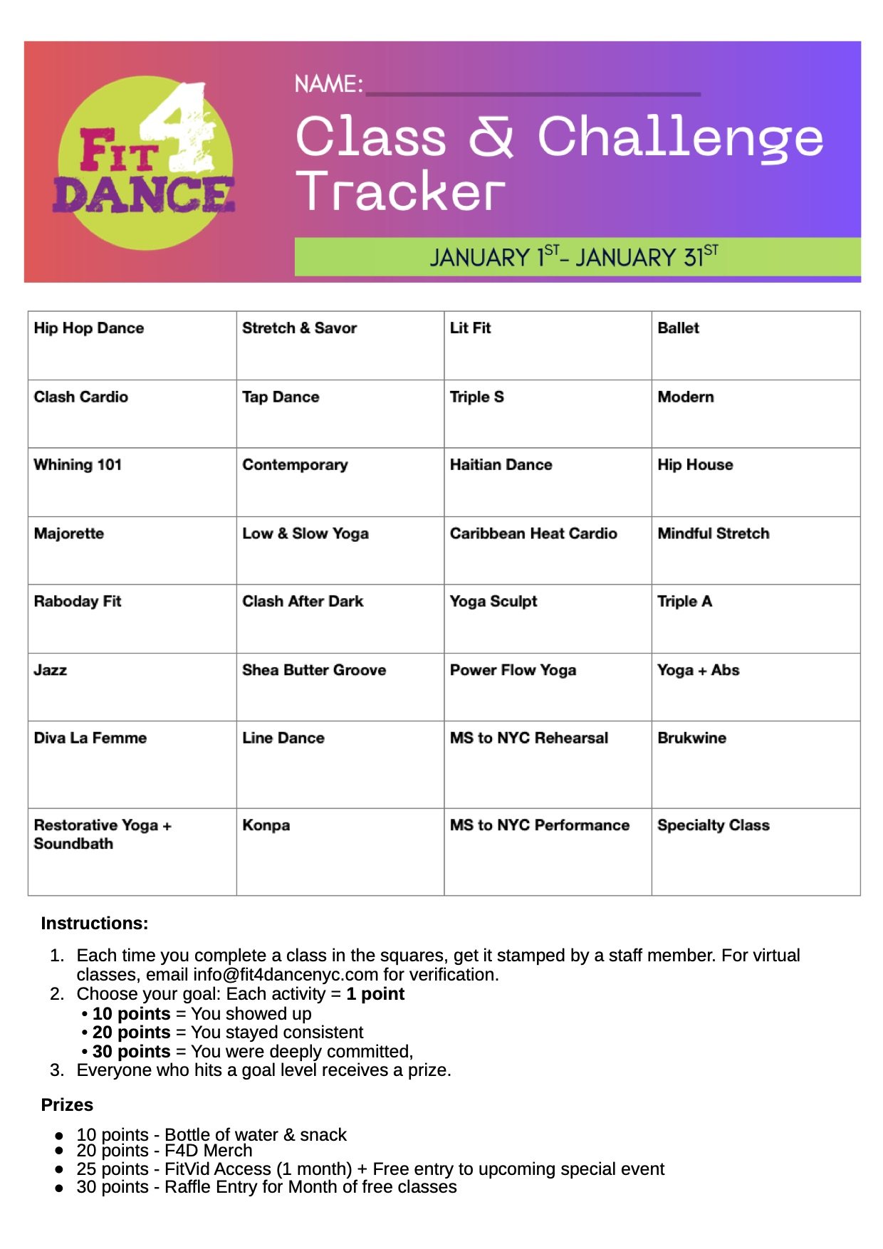 Join the Fit4Dance Show Up Your Way Challenge!